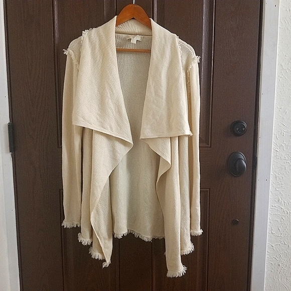 Michael Kors Open Fly Away Fringed Cardigan - Picture 4 of 8